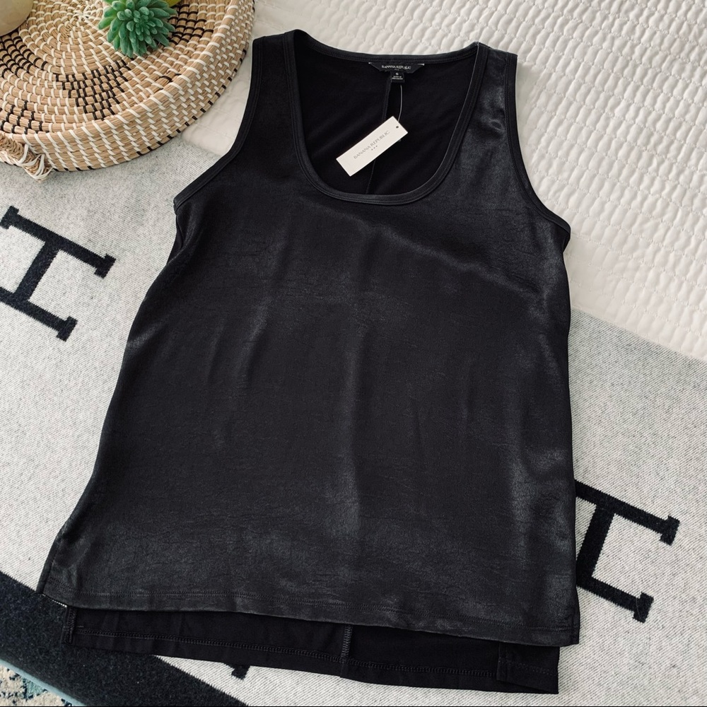 NWT ⭐️ Banana Republic Black Shine Tank Top
